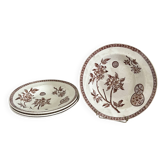 Lot 4 Assiettes Creuses Faïence Céramique Terre Fer Grand Dépôt Marseille