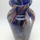 Boheme vase in multicolored thick glass splashes height 27 cm