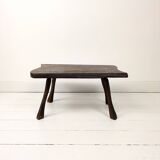 Mid Century Table d'appoint Tabouret de fleur Banc de fleur Tabouret Table basse en bois massif Brut