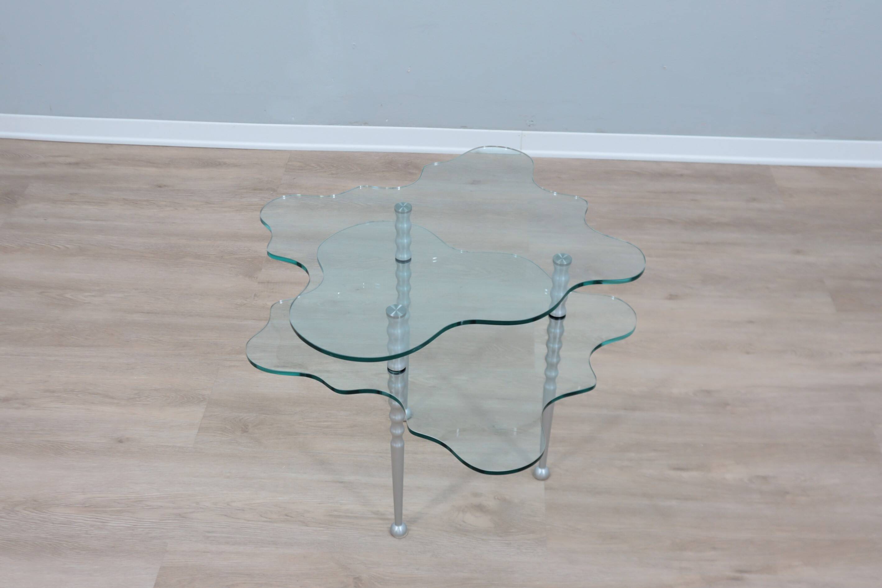 Alessandro Mendini post-modern glass coffee table 1980s