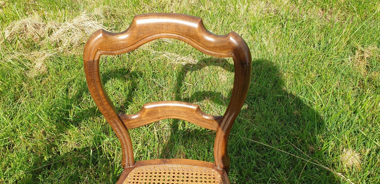 Pair of Louis Philippe cane chairs late 19th century