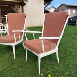 Pair of Baumann Eventail Armchairs - 1980s
