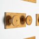 Set of solid pine wall hooks, France, circa 1970