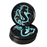 Set of six plates Vallauris the mermaids