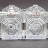 1970s Brutalist Wall Glass Light by Kamenicky Senov, Czechoslovakia