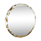 Bevelled round mirror 49cm