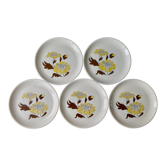 Lot de 5 assiettes Sovirel France années 70