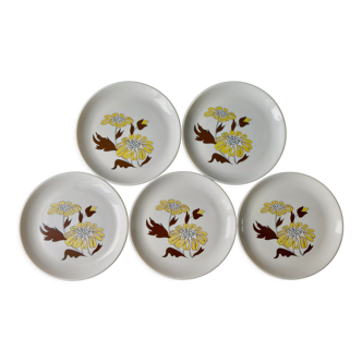 Set of 5 plates Sovirel France 70s