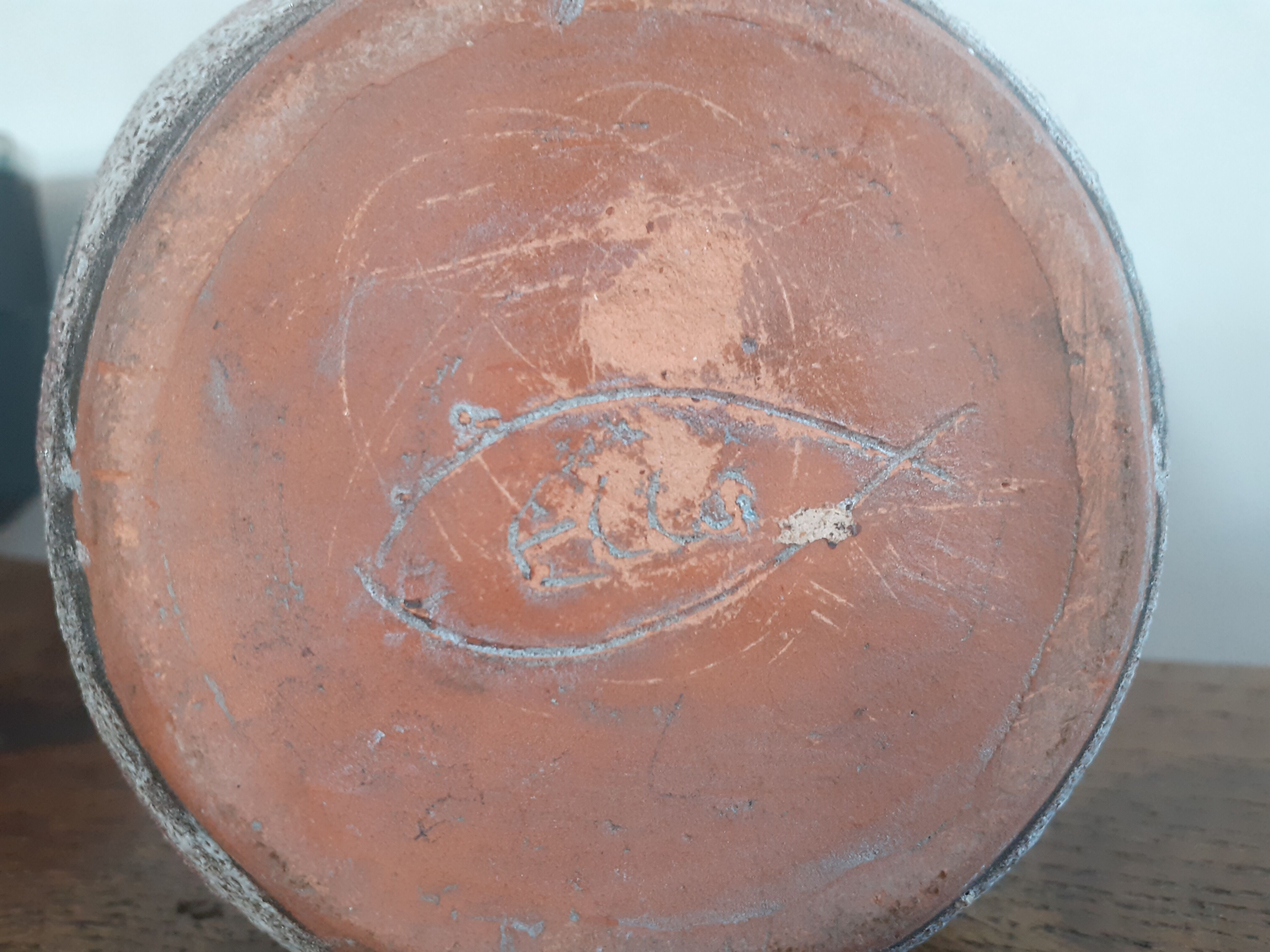 Ceramic vase fat lava