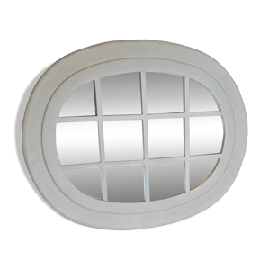 Miroir ovale style fenêtre