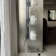 Vintage Italian Floor Lamp in Chromed Metal and Glass with Three Faded Shades