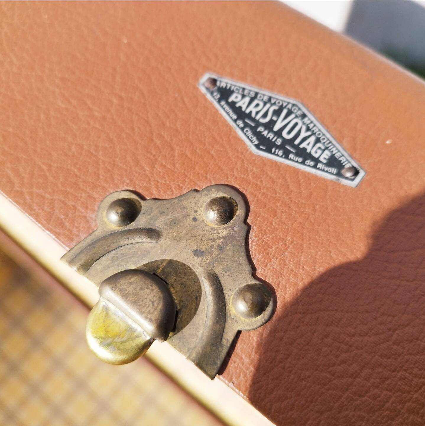 Large vintage arched travel storage trunk