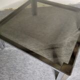 Coffee table 70s smoked glass