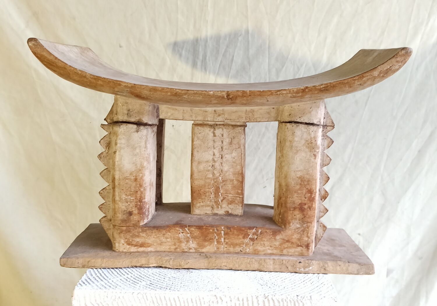 Antique wooden stool african art ashanti from ghana