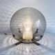 Vintage Lamp • Chrome Steel • Perforated Metal • Glass • 1970