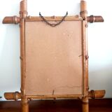 Bamboo barber mirror 42 cm, circa 1940