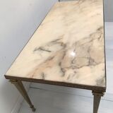 Table basse en marbre onyx  années 50-60