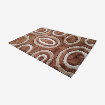 Tapis rectangulaire aux motifs seventies 170x120cm