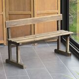 Old oak school bench