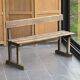 Old oak school bench