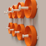 Orange spage age wall coat rack 1960s