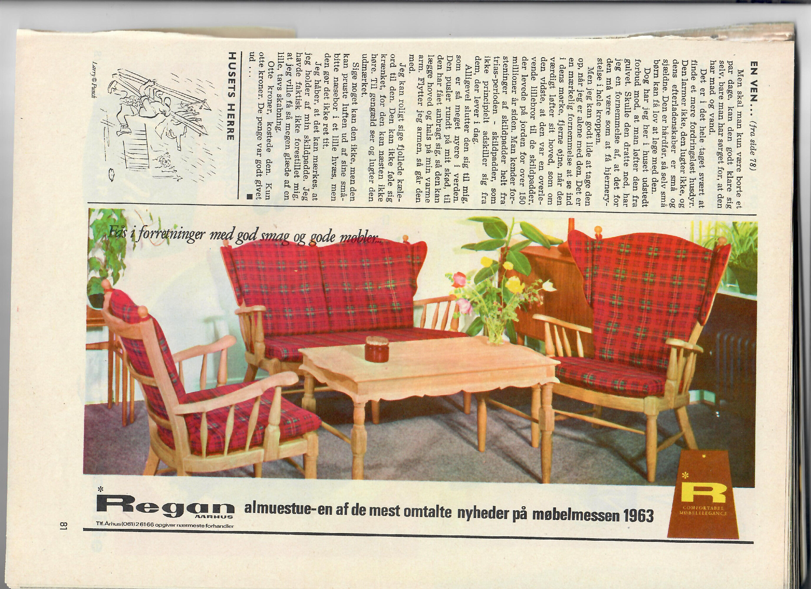 Danish high-backed ear flap chair, 1960s, reupholstered, solid oak, furniture wool