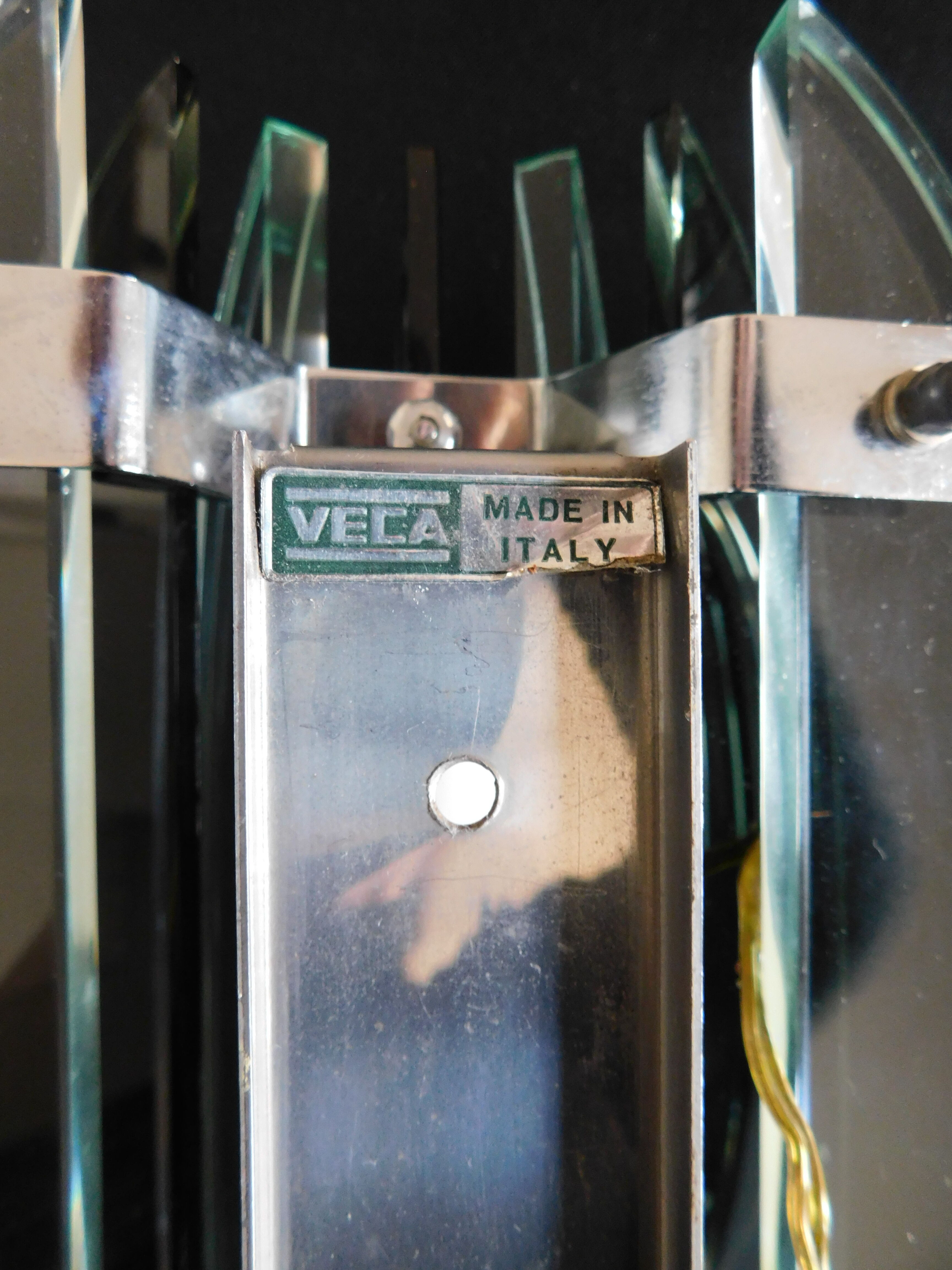 4 vintage italian design veca wall lamps