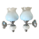 Paire d'appliques vintage tulipes en verre