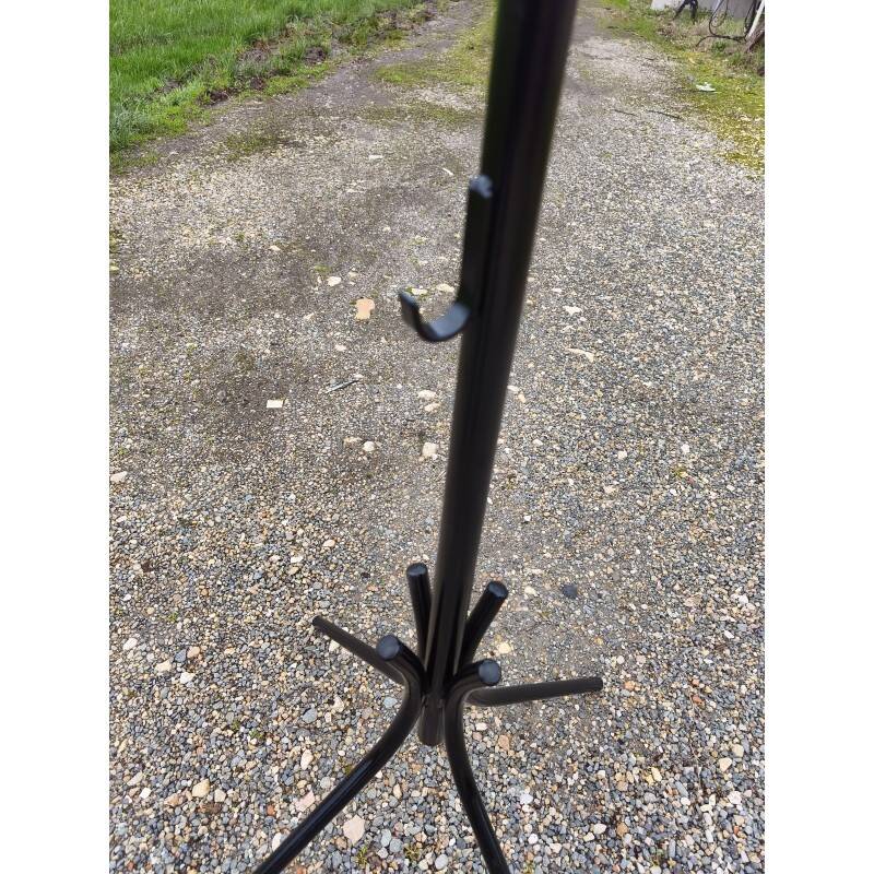 Vintage coat rack, metal and wooden balls.