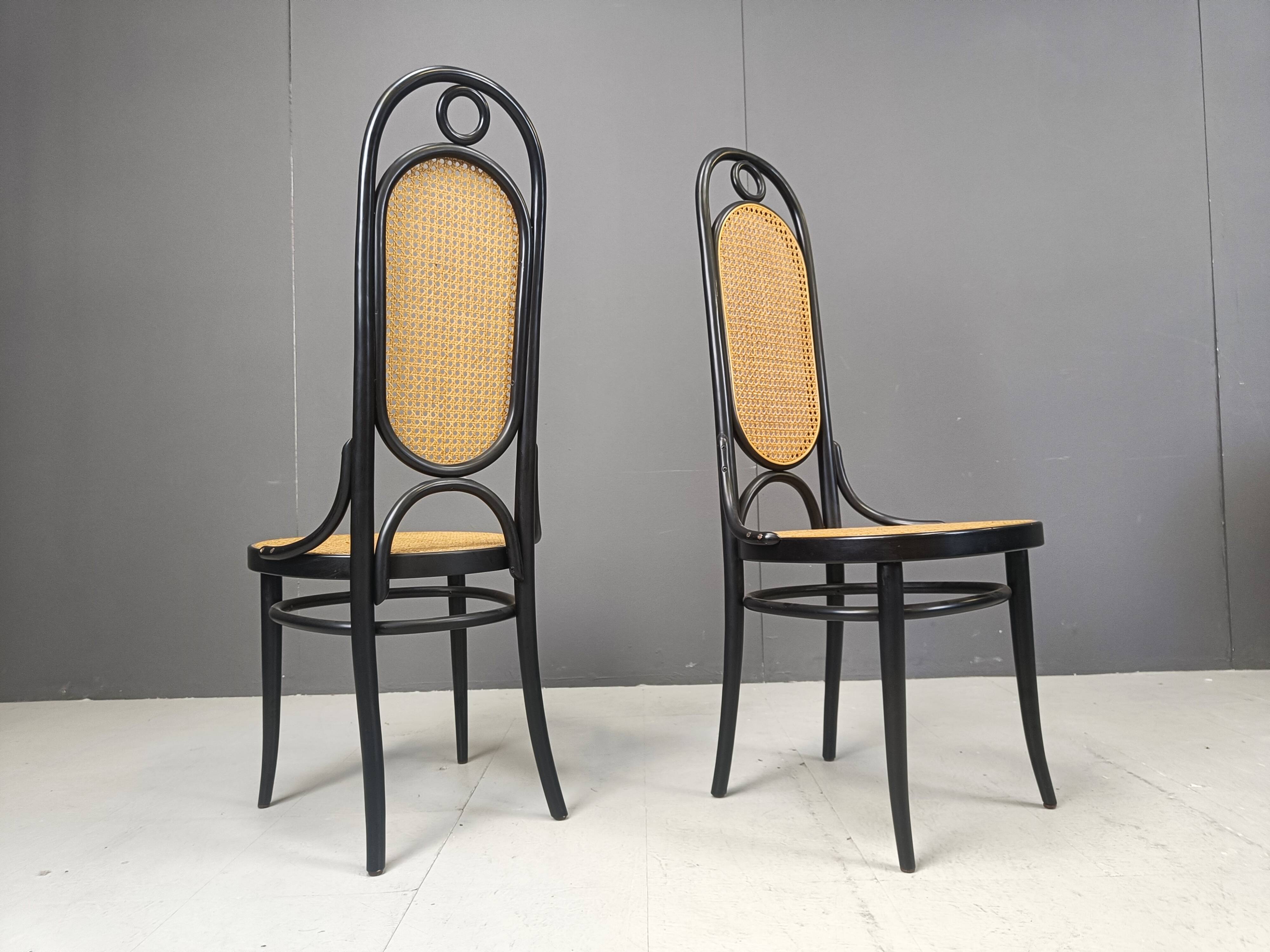 Thonet No. 207 “Long John” Dining Chairs, Set of 6, 1981