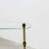Glass and brass shop window display shelf 1950