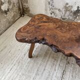 Solid free-form elm coffee table