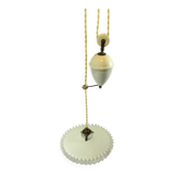 "Rise and fall" suspension in opaline and porcelain
