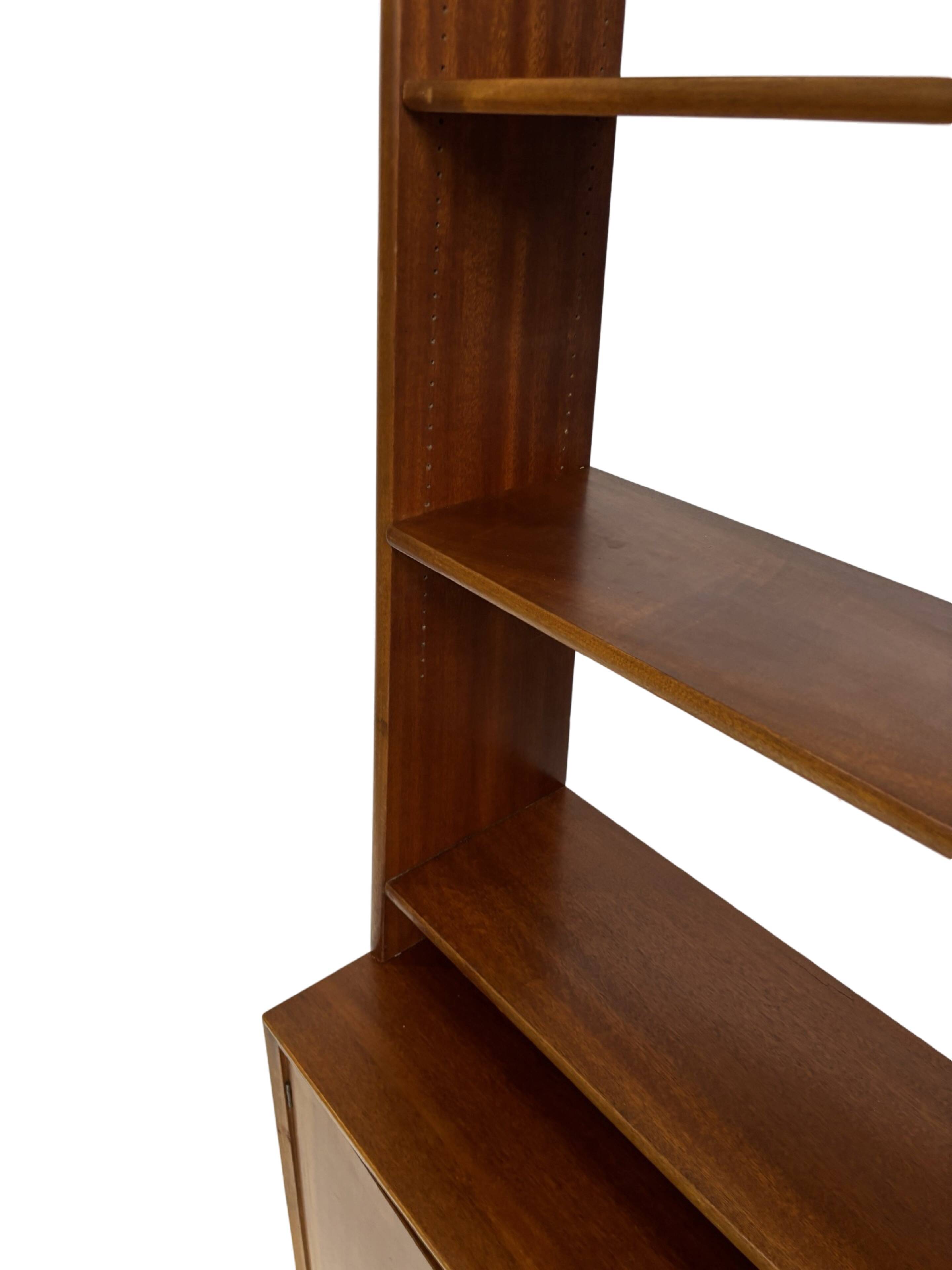 Vintage Wall Cabinet Bookcase Swedish Design 1960s