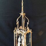 Lantern 3 lights bronze and brass