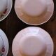 6 mismatched pink deep plates Digoin Badonviller Art Deco