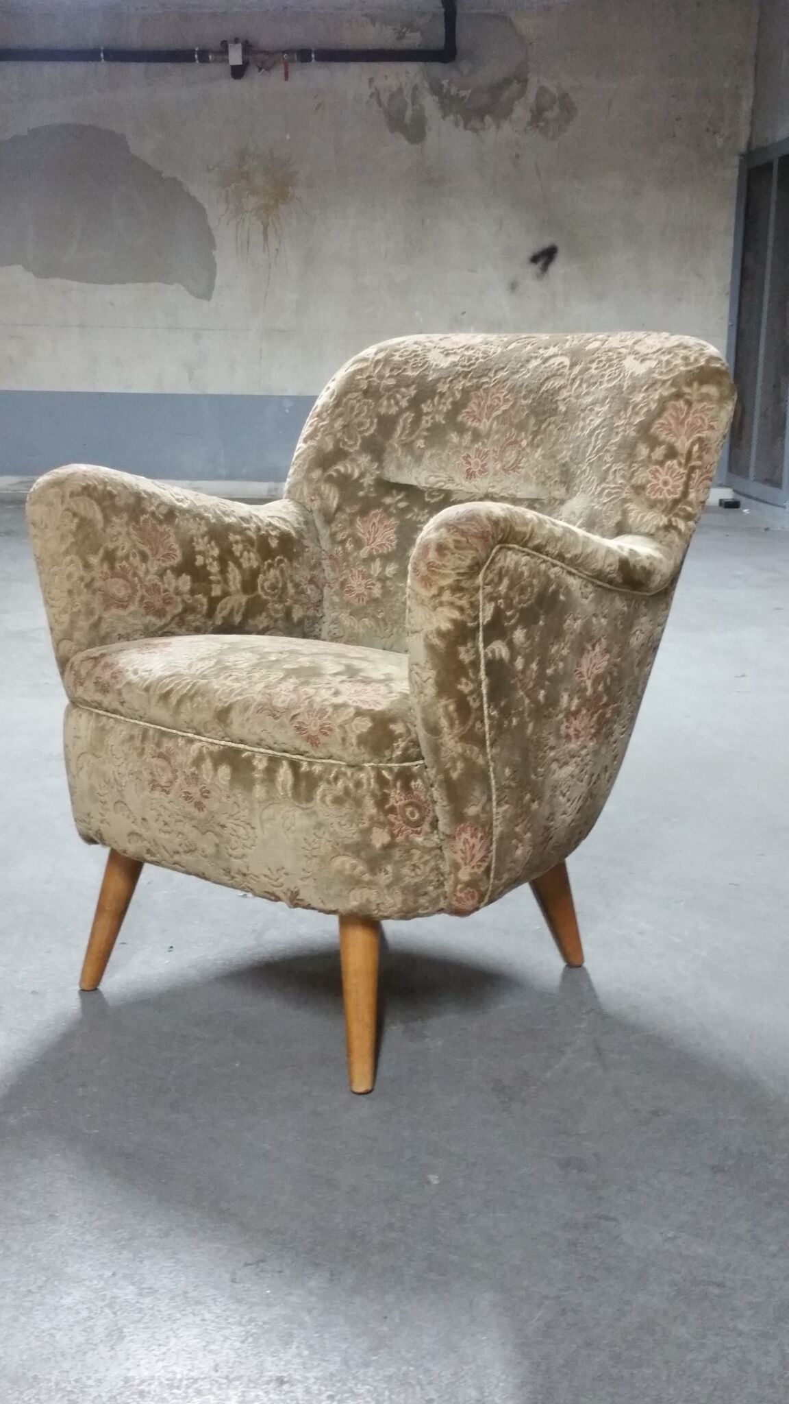 Pair of armchairs flower 50s