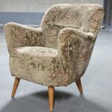 Pair of armchairs flower 50s