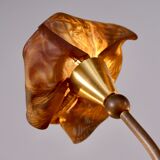 Floral lamp in brass tulle
