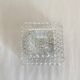 Small square wall light ceiling light molded glass 1970 1980