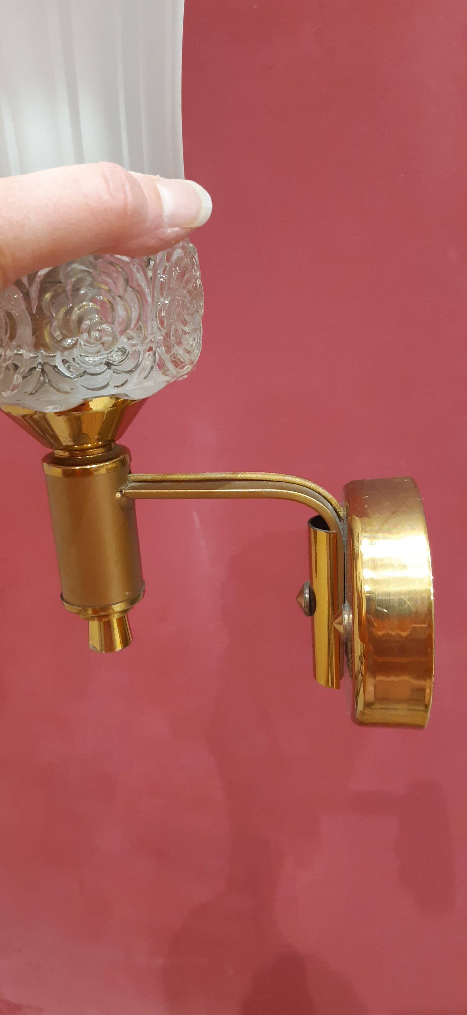 Vintage brass wall light