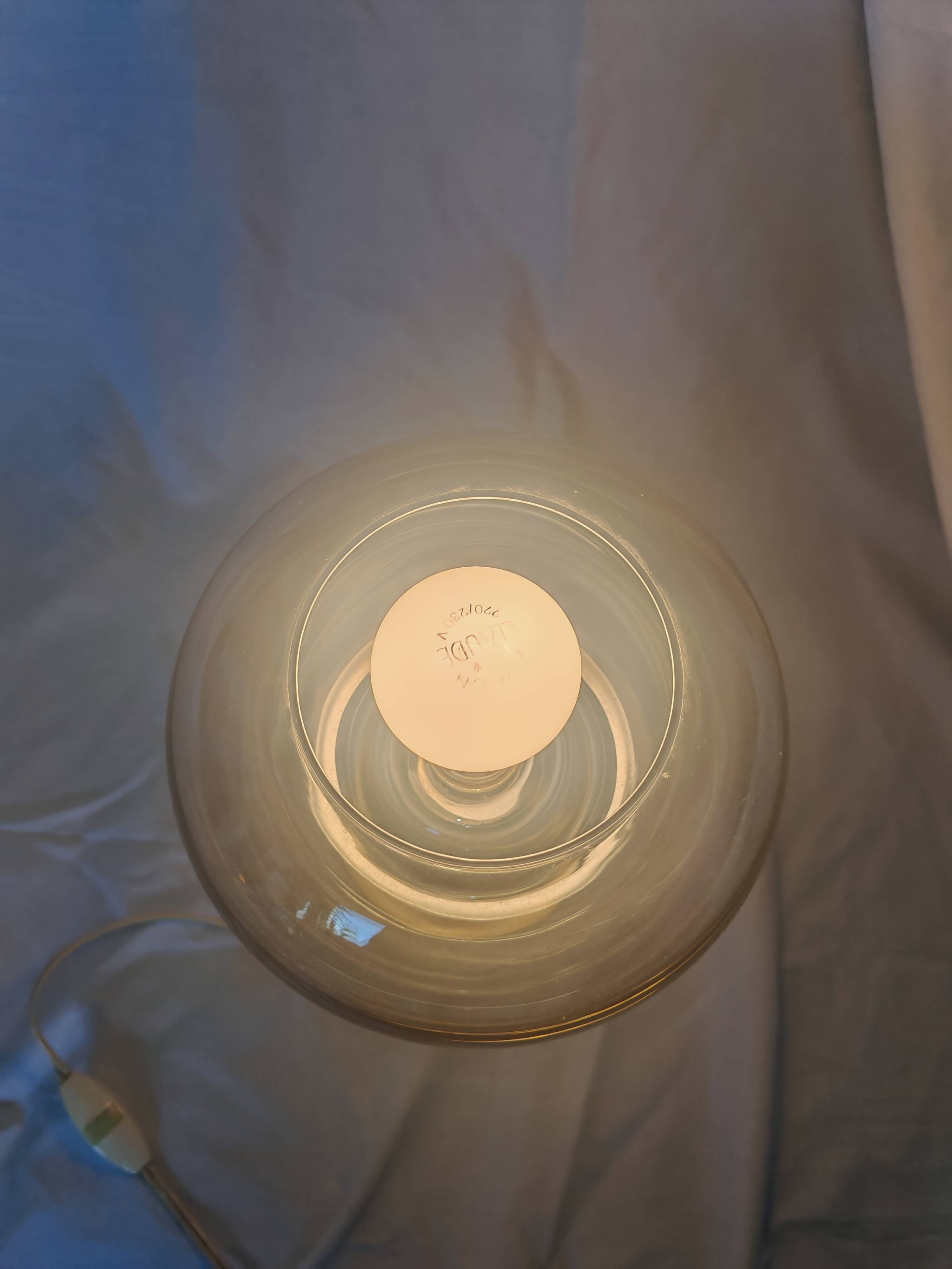 Sciolari style brass and glass lamp, 1970