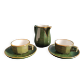 Vintage French green coffee set, from Apilco
