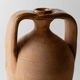 Vintage terracotta amphora vase from the 1930s, handcrafted Italian jug with two handles, fine linear decoration, rustic decoration, gift idea.