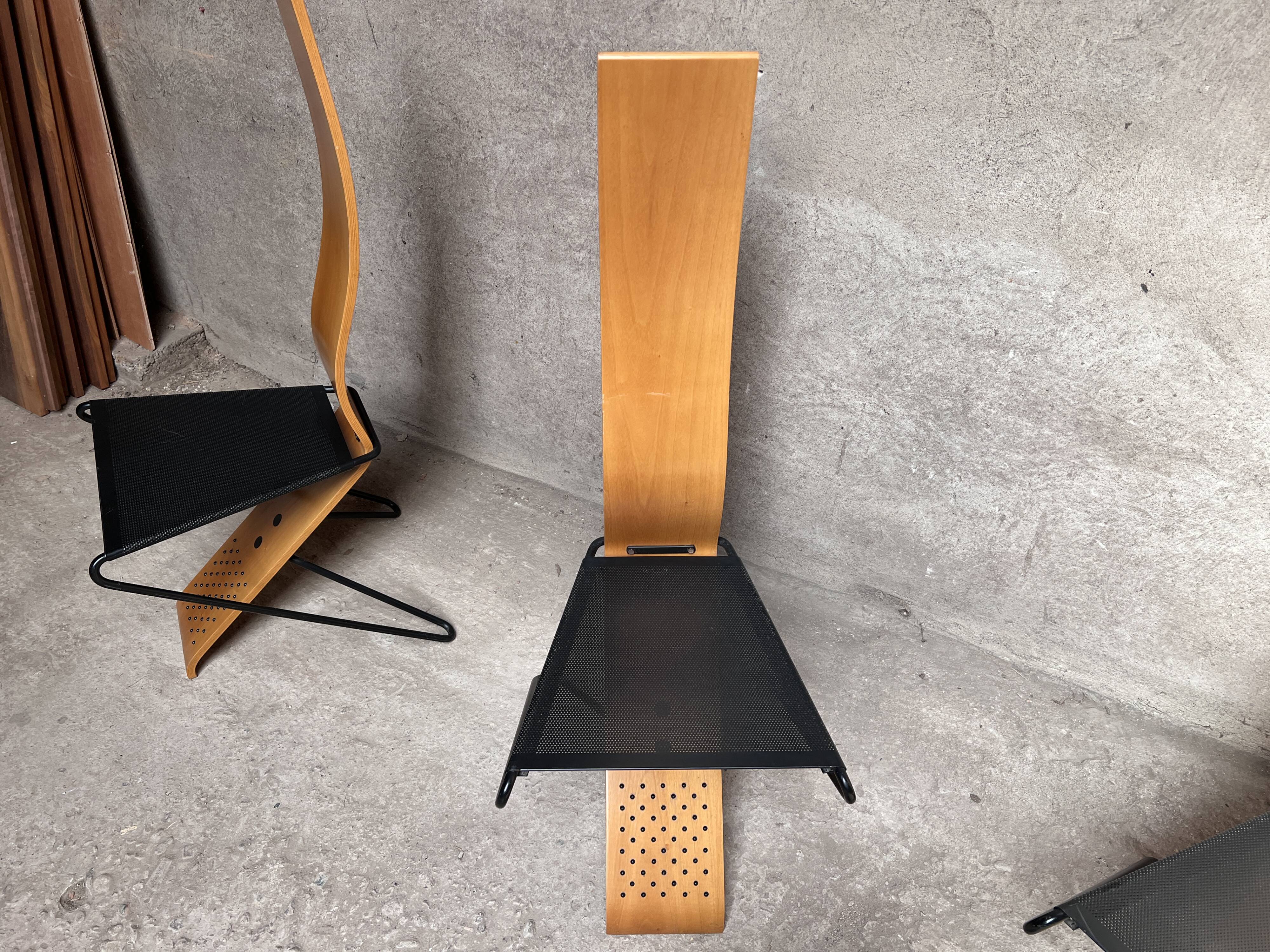 Series of 4 Chairs by Pietro Arosio for Airon 1980