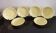 Set of 6 old Longchamp France sun yellow soup plates