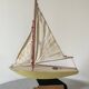 English basin sailboat bowman in wood, 50s-60s