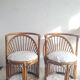 Pair of vintage rattan armchairs circa the 1960s.