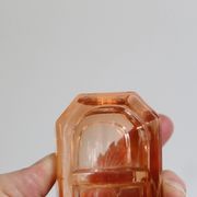 Serviteur Sel Poivre en verre rose, vintage français, authentique