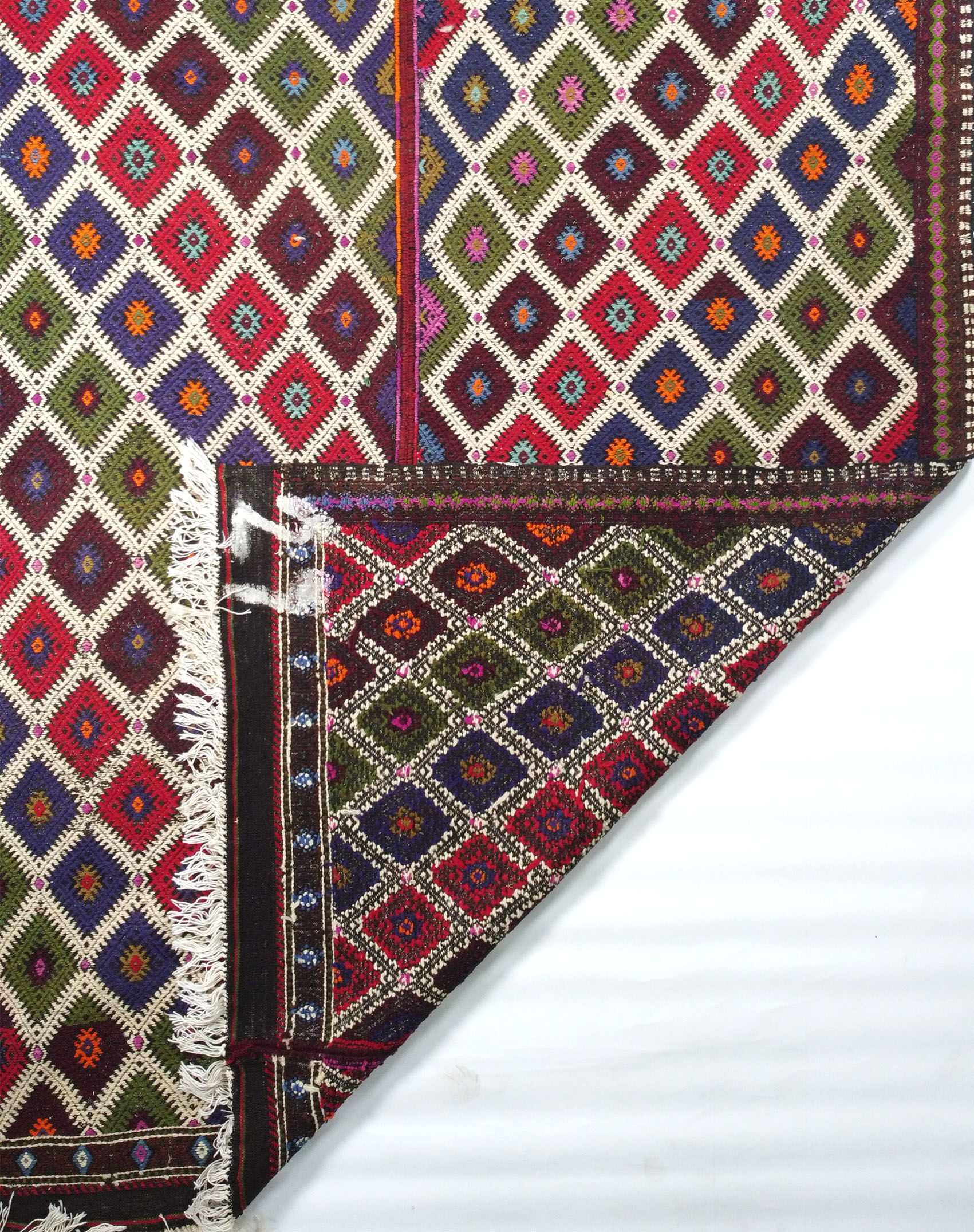 Anatolian handmade kilim rug 153 x 289 cm